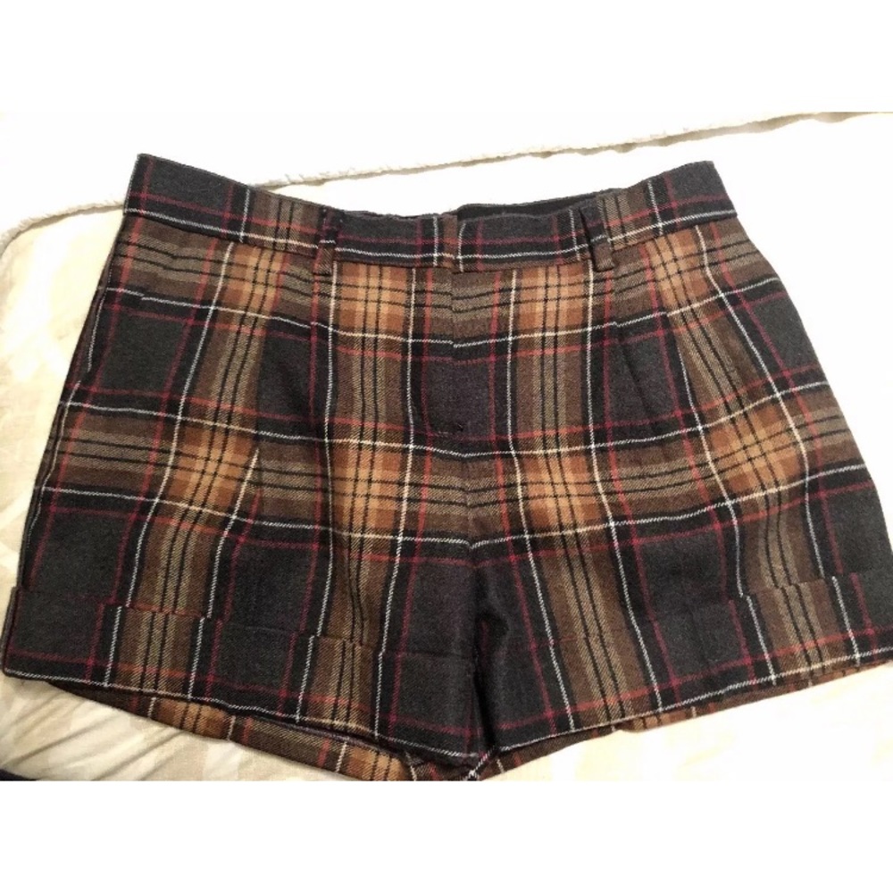 Dolce Gabanna Brown Plaid Women's Shorts 44/6US